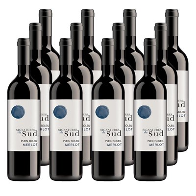Case of 12 Signatures de Sud Merlot 75cl Red Wine Wine